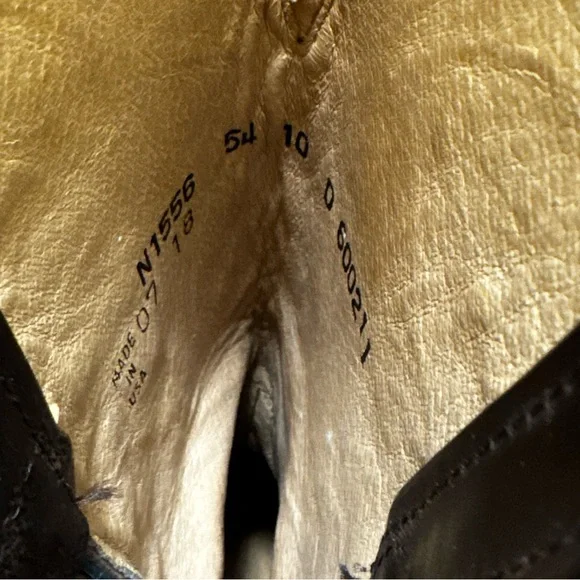 Lucchese Dark Brown Leather Western Grunge Cowboy Boots Mens Size 10 - Picture 7 of 11